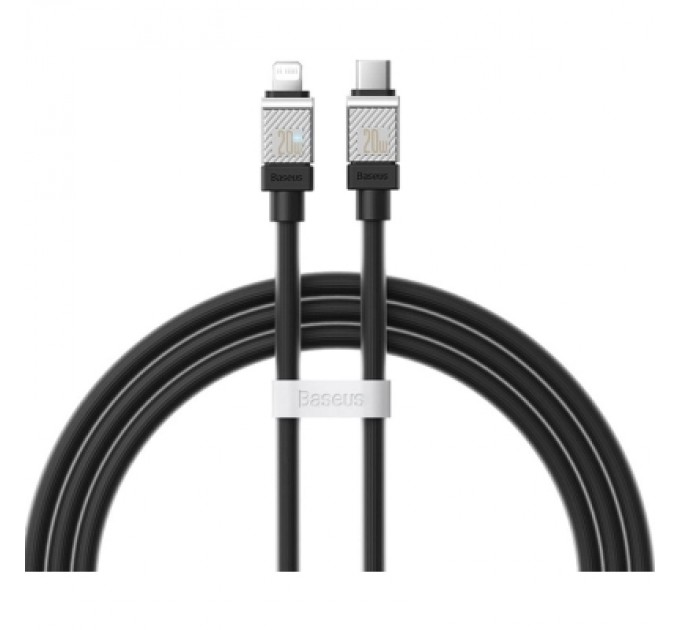 Baseus Дата кабель USB-C to Lightning 2.0m CoolPlay Fast Charging 20W black Baseus (CAKW000101)