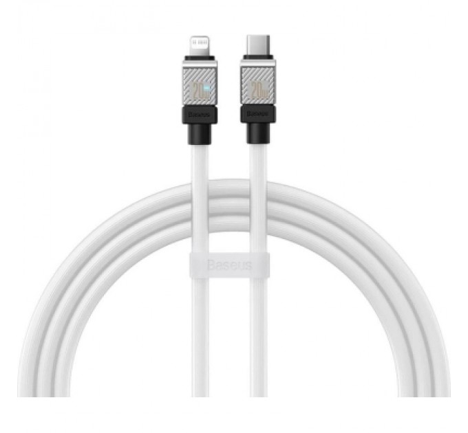 Baseus Дата кабель USB-C to Lightning 2.0m CoolPlay Fast Charging 20W white Baseus (CAKW000102)