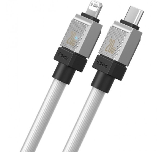 Baseus Дата кабель USB-C to Lightning 2.0m CoolPlay Fast Charging 20W white Baseus (CAKW000102)