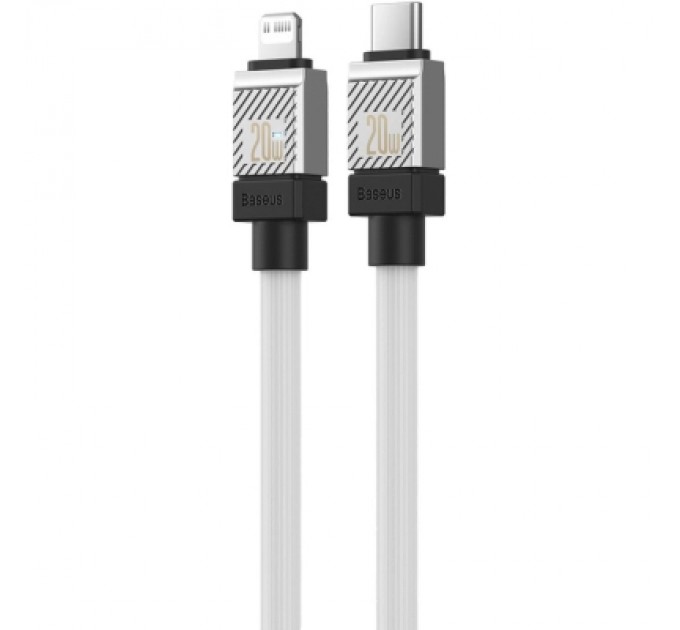 Baseus Дата кабель USB-C to Lightning 2.0m CoolPlay Fast Charging 20W white Baseus (CAKW000102)