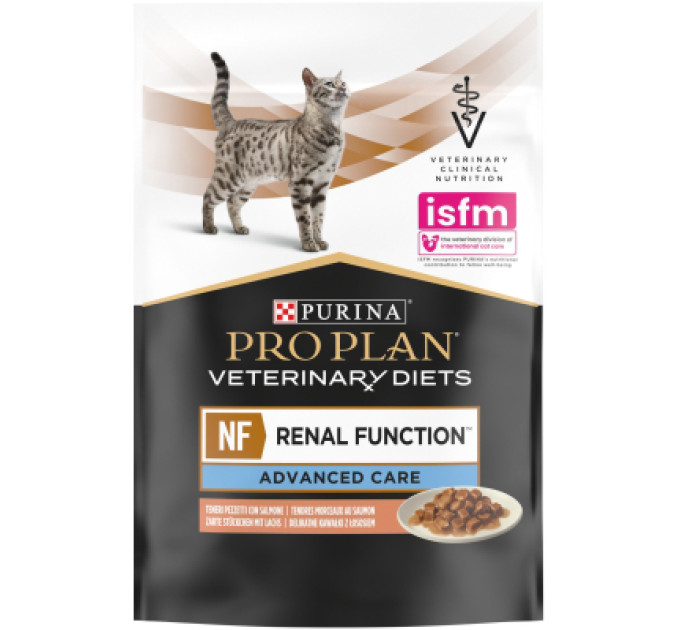 Purina Pro Plan Veterinary Diets Вологий корм для кішок Purina Pro Plan Veterinary Diets NF Renal Function Advanced Care При патології нирок З лососем 10 x 85 г (7613287873699)