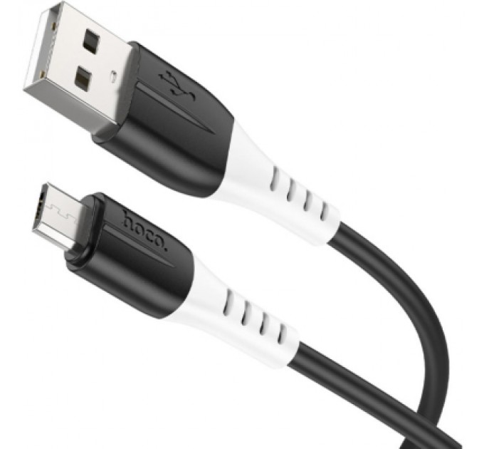 HOCO Дата кабель USB 2.0 AM to Micro 5P 1.0m 2.4A silicone X82 black HOCO (6931474768551)