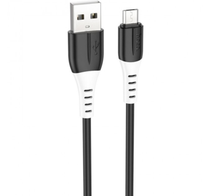 HOCO Дата кабель USB 2.0 AM to Micro 5P 1.0m 2.4A silicone X82 black HOCO (6931474768551)