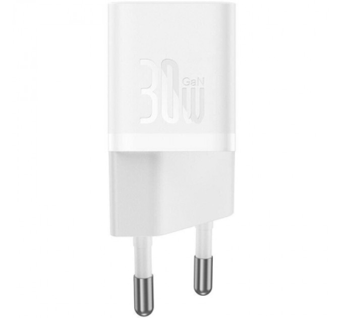 Baseus Зарядний пристрій Baseus GaN5 Fast Charger USB-C 30W + Cable 1.0m Type-C 100W white (P10110902213-00)
