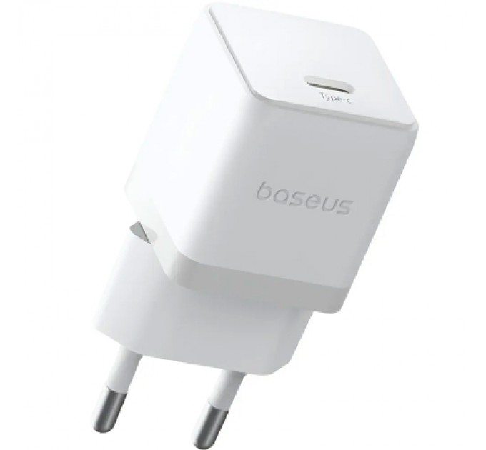 Baseus Зарядний пристрій Baseus Palm Fast Charger 1C 30W + Cable 1.0m Type-C 60W white (P10111605213-01)