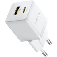 Зарядний пристрій Baseus Palm Fast Charger C+U 20W moon white (P10111608213-00)