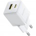 Baseus Зарядний пристрій Baseus Palm Fast Charger C+U 20W moon white (P10111608213-00)