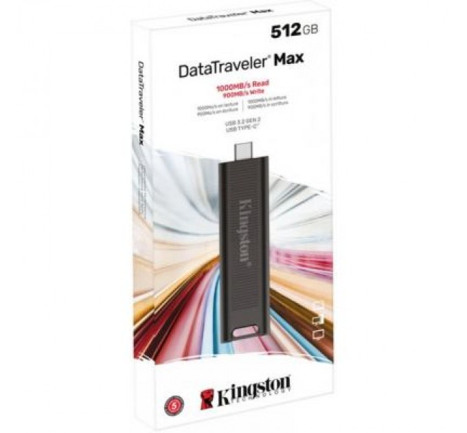 Kingston USB флеш накопичувач Kingston 512GB DataTraveler Max USB 3.2 Type-C (DTMAX/512GB)
