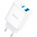 HOCO Зарядний пристрій HOCO C105A Stage 1xUSB-C PD20W + 1xUSB QC3.0 + cable USB-C to USB-C White (6931474782922)
