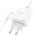 HOCO Зарядний пристрій HOCO C105A Stage 1xUSB-C PD20W + 1xUSB QC3.0 + cable USB-C to USB-C White (6931474782922)