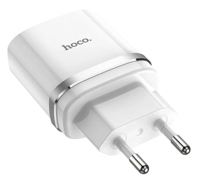 HOCO Зарядний пристрій HOCO C12Q Smart USB QC3.0 + cable USB to USB-C 18W White (6931474716309)