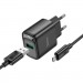 HOCO Зарядний пристрій HOCO C140A Smart USB QC3.0 + USB to cable Micro Black (6942007627801)