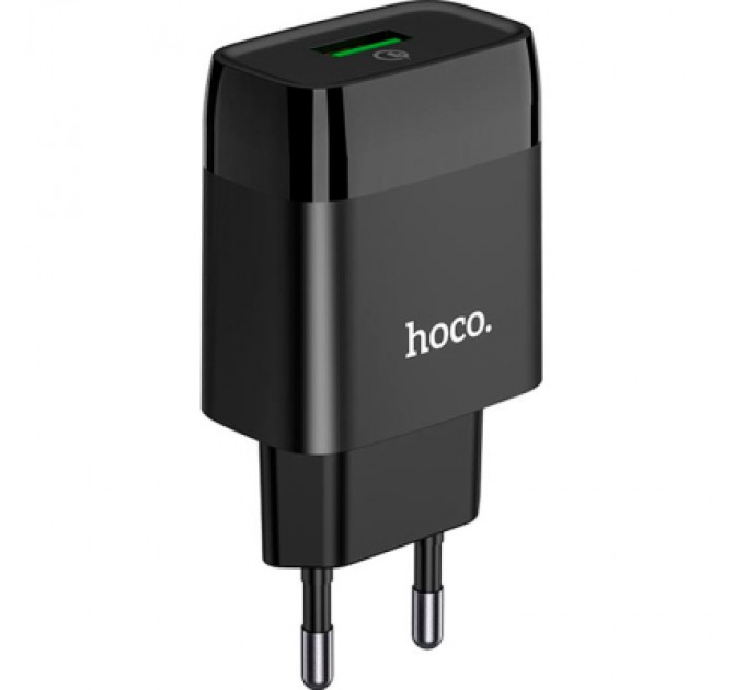 HOCO Зарядний пристрій HOCO C72Q Glorious USB QC3.0 18W Black (6931474732507)
