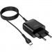 HOCO Зарядний пристрій HOCO C72Q Glorious USB QC3.0 + cable USB to USB-C 18W Black (6931474732545)