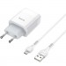 HOCO Зарядний пристрій HOCO C73A Glorious 2xUSB + cable Micro 5P 12W White (6931474713063)