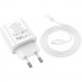 HOCO Зарядний пристрій HOCO C80A Plus Rapido 1xUSB-C PD20W + 1xUSB QC3.0 + cable USB-C to Lightning White (6931474779892)