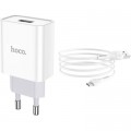 HOCO Зарядний пристрій HOCO C81A Asombroso USB + cable Micro 5P 10.5W White (6931474727954)