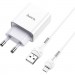 HOCO Зарядний пристрій HOCO C81A Asombroso USB + cable Micro 5P 10.5W White (6931474727954)