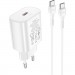 HOCO Зарядний пристрій HOCO N22 Jetta USB-C PD25W + cable USB-C to USB-C White (6931474760081)