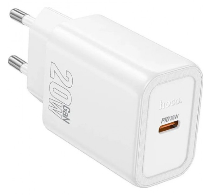 HOCO Зарядний пристрій HOCO N60 Gentle USB-C PD20W White (6942007644181)