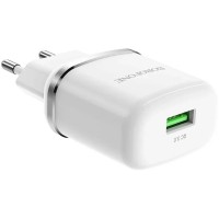 Зарядний пристрій BOROFONE BA36A High Speed USB QC3.0 + cable USB to USB-C 18W White (6931474715975)