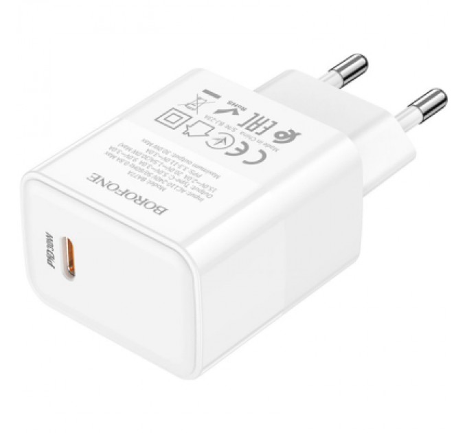 BOROFONE Зарядний пристрій BOROFONE BA77A Insightful USB-C PD30W White (6941991101274)