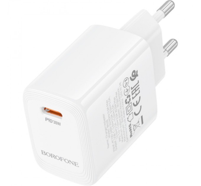 BOROFONE Зарядний пристрій BOROFONE BN28 Fuente USB-C PD30W White (6941991120299)