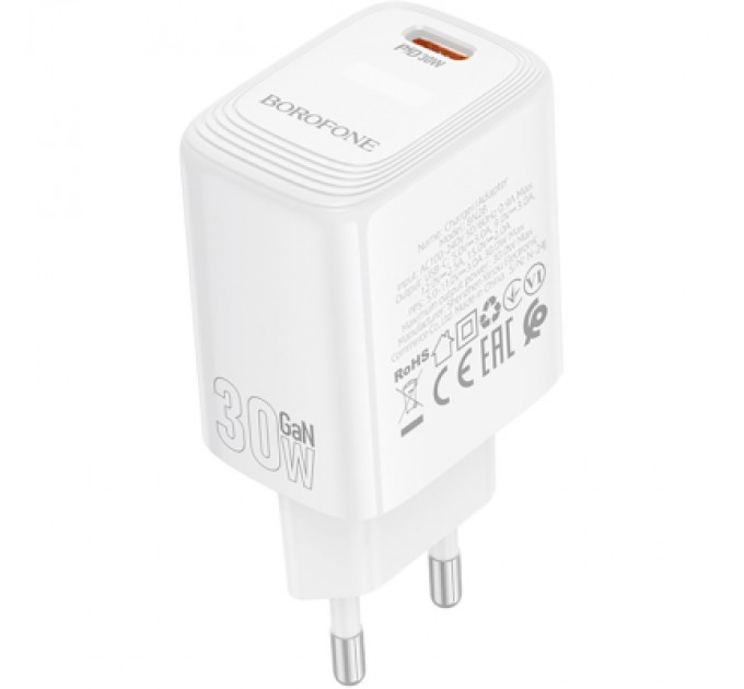 BOROFONE Зарядний пристрій BOROFONE BN28 Fuente USB-C PD30W White (6941991120299)