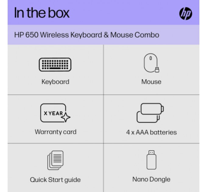 HP Комплект HP 650 Wireless UA Black (4R013AA)