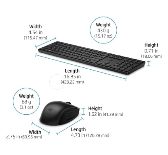 HP Комплект HP 650 Wireless UA Black (4R013AA)