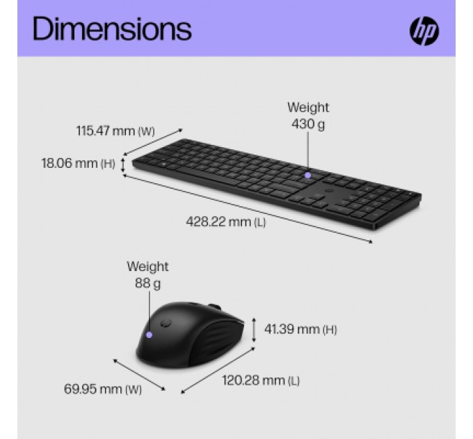 HP Комплект HP 650 Wireless UA Black (4R013AA)
