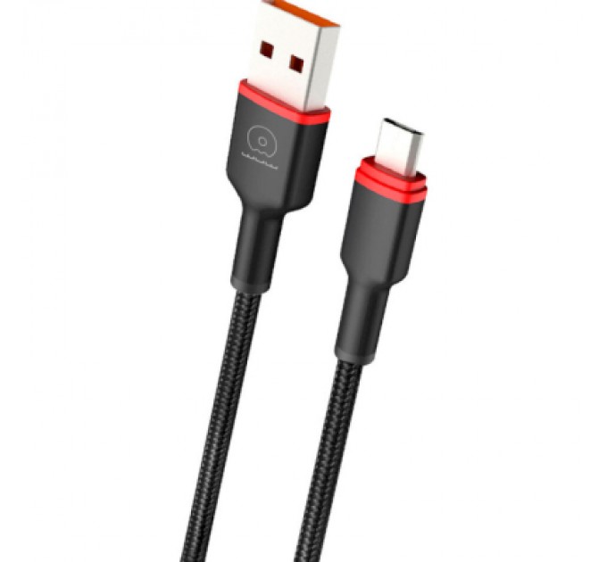 WUW Дата кабель USB-C to USB-C 1.0m 2.4A X203 black WUW (6972573336203)