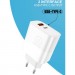 WUW Зарядний пристрій WUW C209 1xUSB-C PD45W + 1xUSB QC3.0 18W White (WUW-C209)