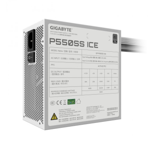 GIGABYTE Блок живлення GIGABYTE 550W (GP-P550SS ICE)
