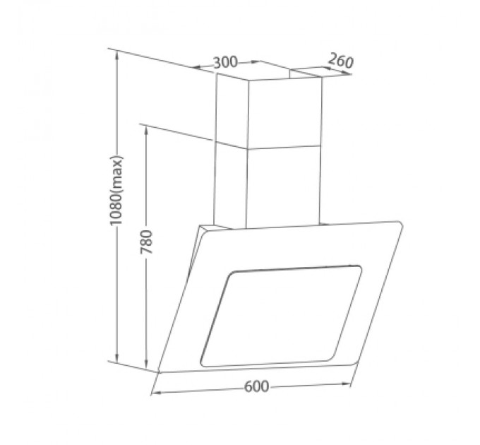 Pyramida Витяжка кухонна Pyramida NRX 60 (1100) SR GBL