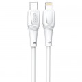 XO Дата кабель USB-C to Lightning 1.0m 27W High Elastic Zeus XO (NBQ239A_White)