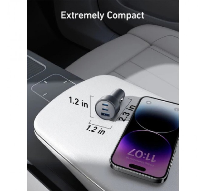 Anker Зарядний пристрій Anker 325 PowerDrive USB-C PD67W + USB-A 22.5W Black (A2731HA1)