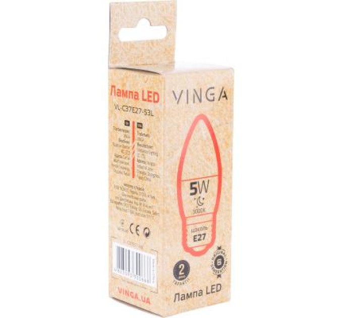 Vinga Лампочка Vinga VL-C37E27-53L