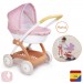 Smoby Коляска для ляльок Smoby Baby Nurse Теракотова пудра, люлька з корзиною, 18 міс.+ (7600254124)