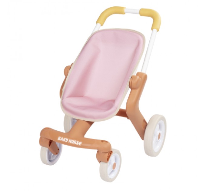 Smoby Коляска для ляльок Smoby Baby Nurse Теракотова пудра. Прогулянка, з поворотними колесами, 18 міс + (7600251224)
