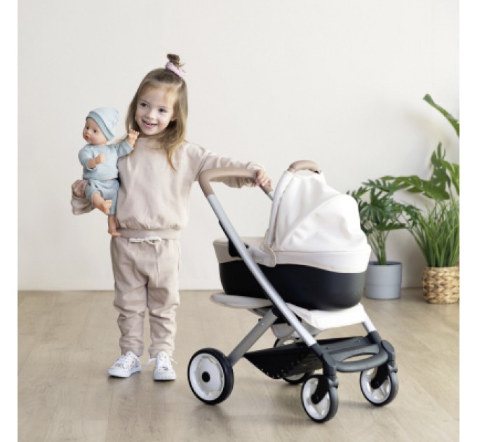 Smoby Коляска для ляльок Smoby Maxi-Cosi 3 в 1. Айворі зі знімною люлькою, 55 x 39 x 64 см, 3+ (7600253122)
