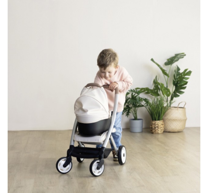 Smoby Коляска для ляльок Smoby Maxi-Cosi 3 в 1. Айворі зі знімною люлькою, 55 x 39 x 64 см, 3+ (7600253122)