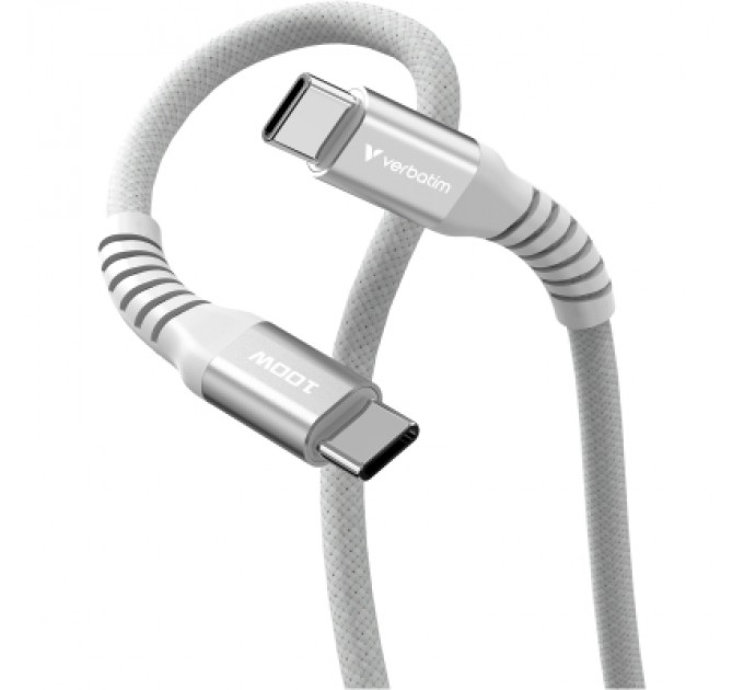 Verbatim Дата кабель USB-C to USB-C 1.2m Magnetic 100W gray Verbatim (31854)