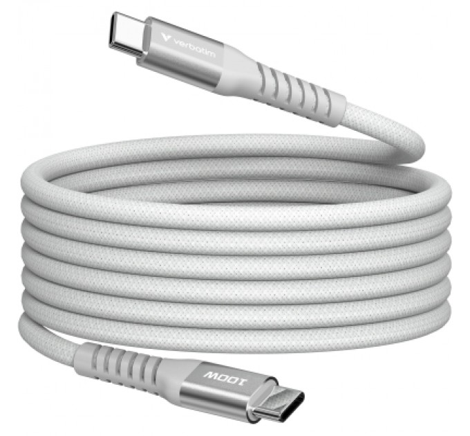 Verbatim Дата кабель USB-C to USB-C 1.2m Magnetic 100W gray Verbatim (31854)