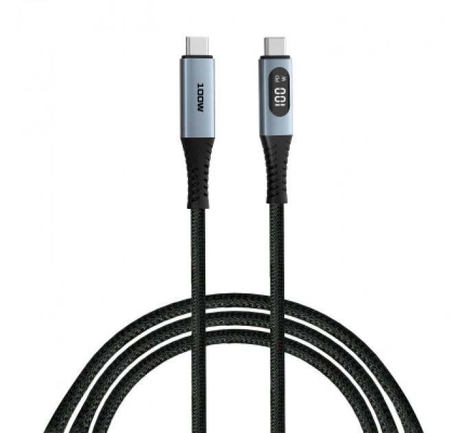 Verbatim Дата кабель USB-C to USB-C 1.2m with display 100W black Verbatim (31848)