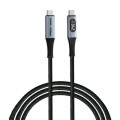 Verbatim Дата кабель USB-C to USB-C 1.2m with display 240W black Verbatim (31849)