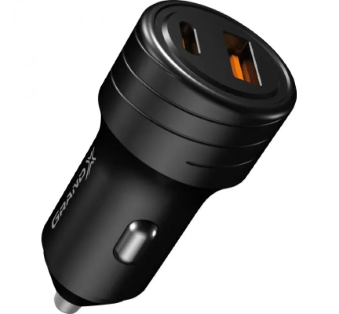 Grand-X Зарядний пристрій Grand-X CH-30B 30W 1xUSB + 1xUSB-C PD + QC3.0 AFC FCP SCP VOOC Black (CH-30B)