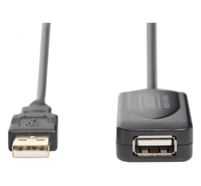 Digitus Дата кабель USB 2.0 AM/AF 5.0 m active Digitus (DA-70130-4)