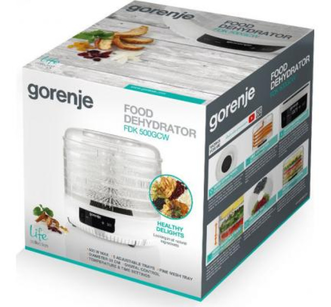 Gorenje Сушка для овочів та фруктів Gorenje FDK500GCW