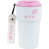 Термокружка Kite 450 мл біло-рожева (K25-1220-3)